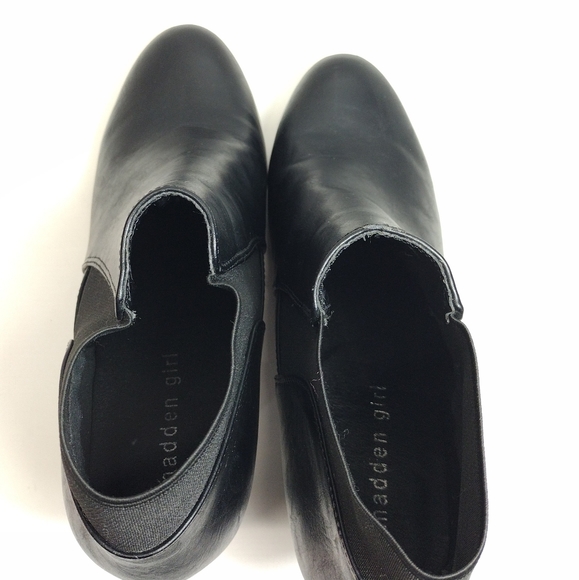 Madden Girl LADIE Chelsea Heel Dress Boot l Black Leather l Size 10 M - Picture 9 of 11
